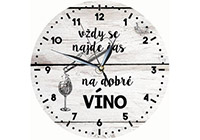 Dřevěné hodiny - Čas na dobré víno